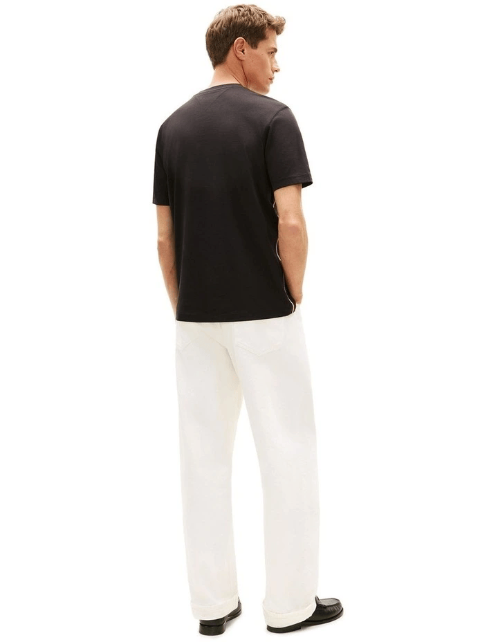 Load image into Gallery viewer, Tommy Hilfiger Mens Global Stripe Tee - Black
