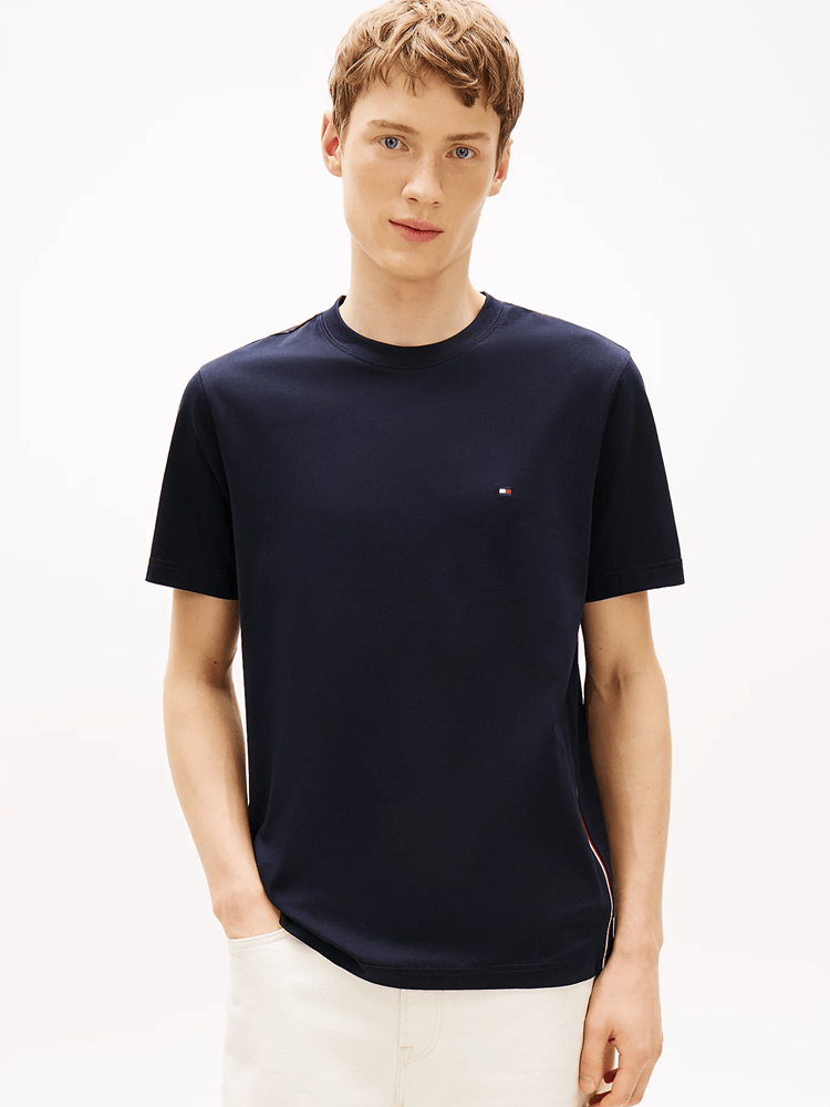 Load image into Gallery viewer, Tommy Hilfiger Mens Global Stripe Tee - Desert Sky
