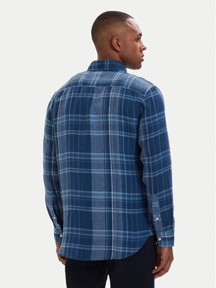 Load image into Gallery viewer, Tommy Hilfiger Linen Madras Shirt - Brisk Blue
