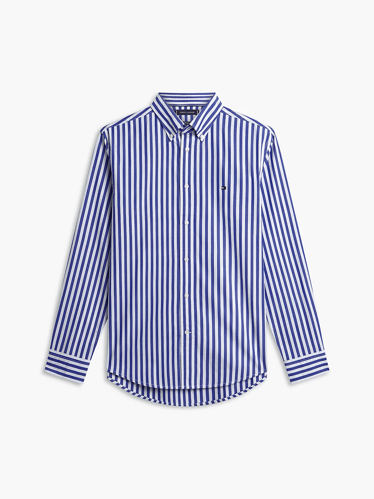 Load image into Gallery viewer, Tommy Hilfiger Mens TH Flex Regular Fit Stripe Poplin Shirt
