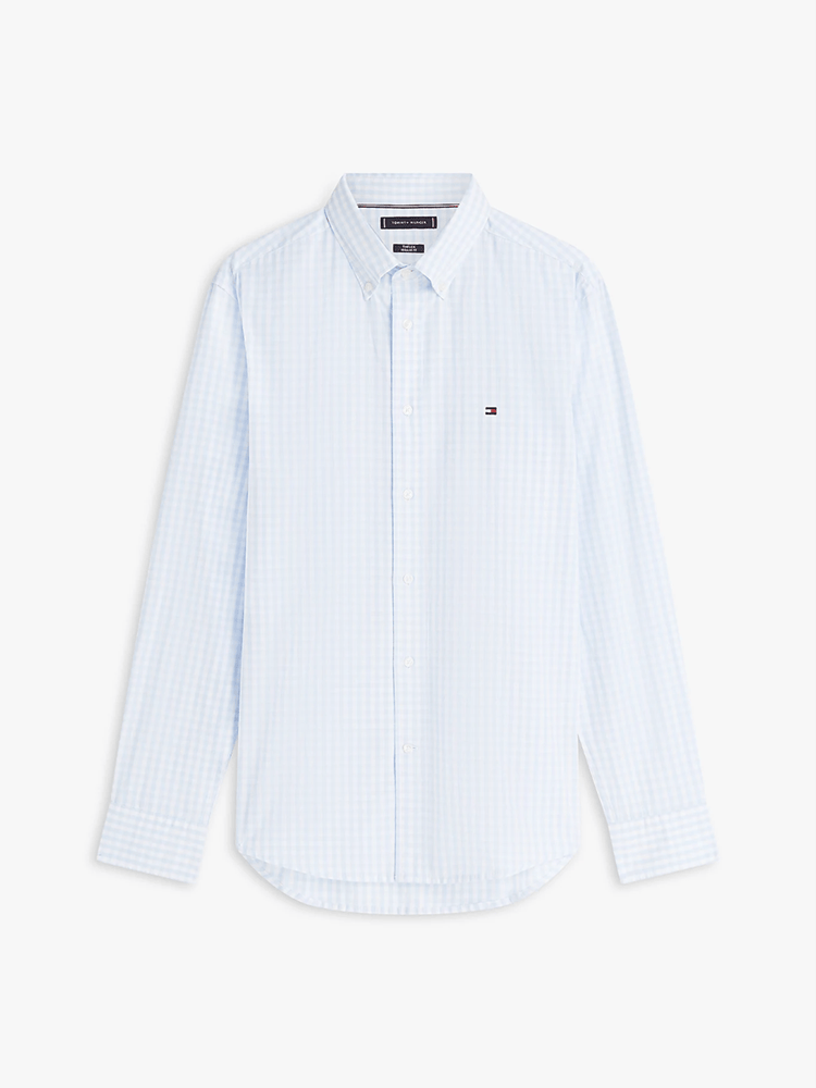 Load image into Gallery viewer, Tommy Hilfiger Mens TH Flex Regular Fit Gingham Check Poplin Shirt
