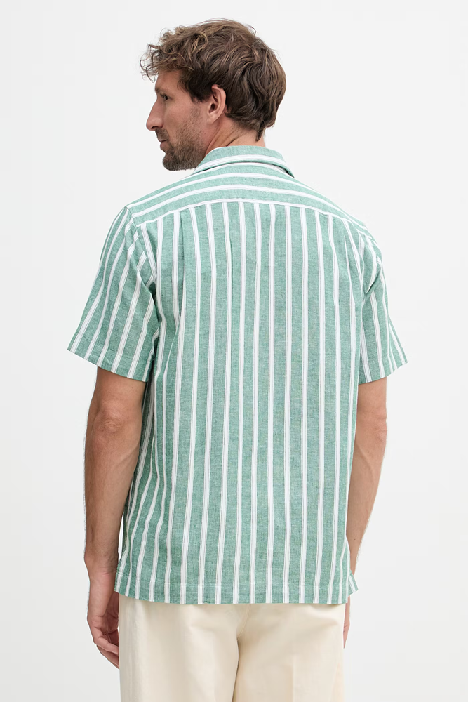 Load image into Gallery viewer, Tommy Hilfiger Mens Short Sleeve Linen Stripe Shirt
