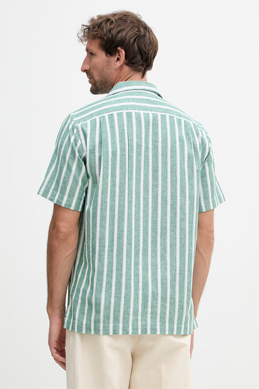 Tommy Hilfiger Mens Short Sleeve Linen Stripe Shirt