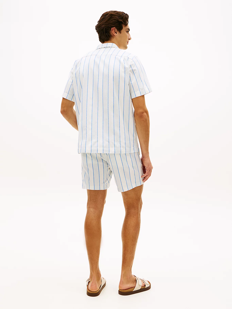Load image into Gallery viewer, Tommy Hilfiger Mens Regular Fit Cuban Collar Short Sleeve Shirt
