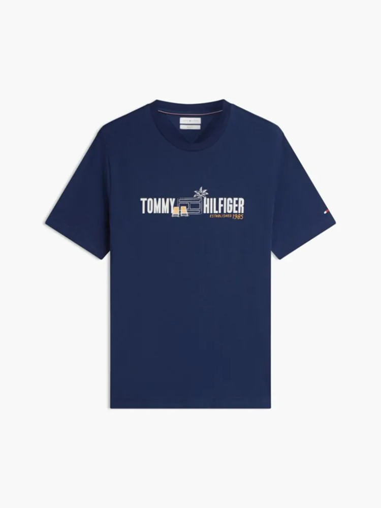 Load image into Gallery viewer, Tommy Hilfiger Mens Logo Graphic Jersey T-Shirt
