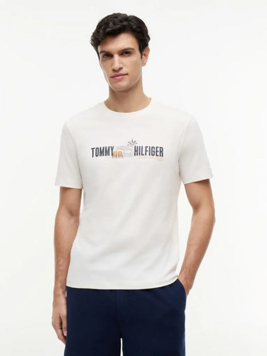 Tommy Hilfiger Mens Logo Graphic Jersey T-Shirt