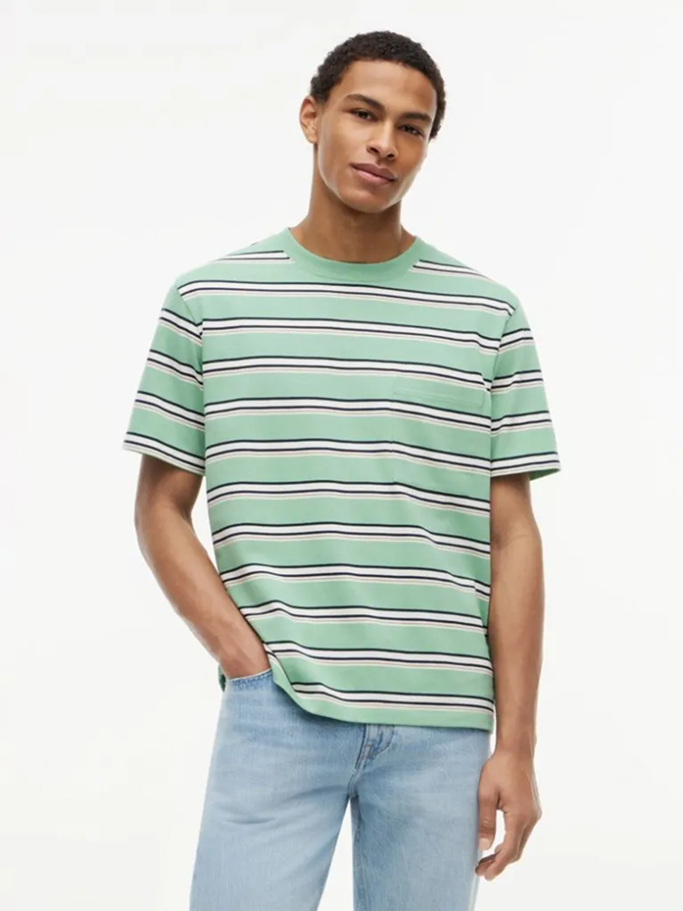 Load image into Gallery viewer, Tommy Hilfiger Mens Mixed Stripe Relaxed Jersey T-Shirt
