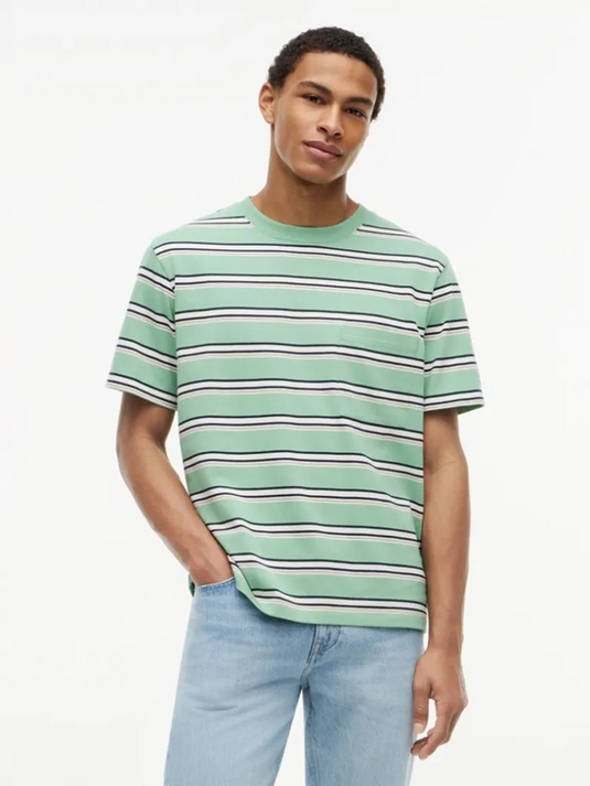 Tommy Hilfiger Mens Mixed Stripe Relaxed Jersey T-Shirt