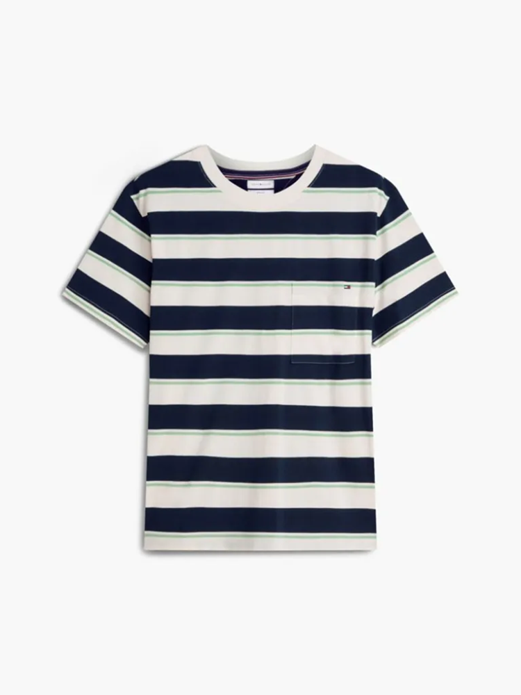 Load image into Gallery viewer, Tommy Hilfiger Mens Mixed Stripe Relaxed Jersey T-Shirt
