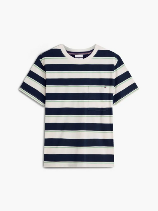 Tommy Hilfiger Mens Mixed Stripe Relaxed Jersey T-Shirt