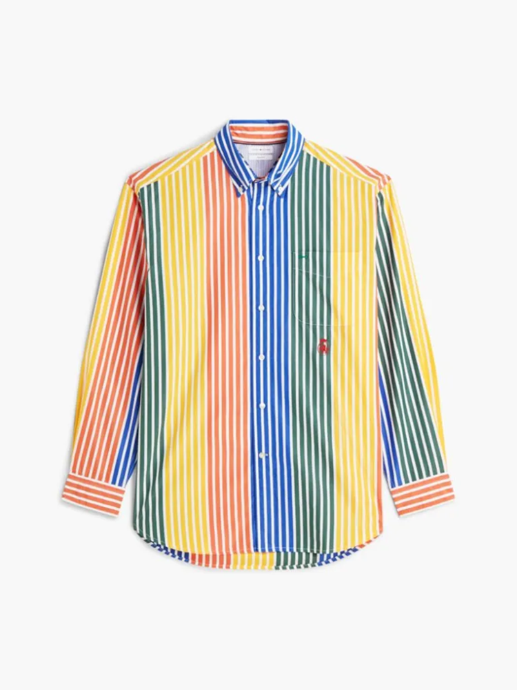 Load image into Gallery viewer, Tommy Hilfiger Mens Relaxed Fit Multicolour Stripe Poplin Shirt
