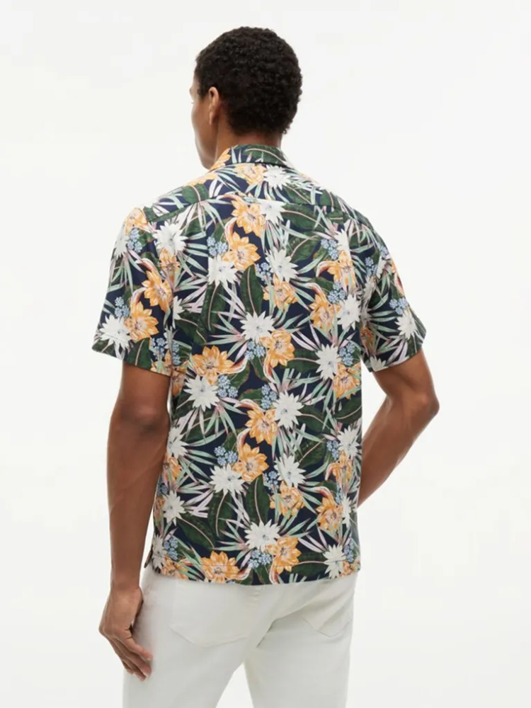 Load image into Gallery viewer, Tommy Hilfiger Mens  Regular Fit Floral Short Sleeve Shirt
