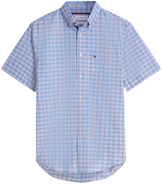 Tommy Hilfiger Mens Lightweight Short Sleeve Gingham Shirt