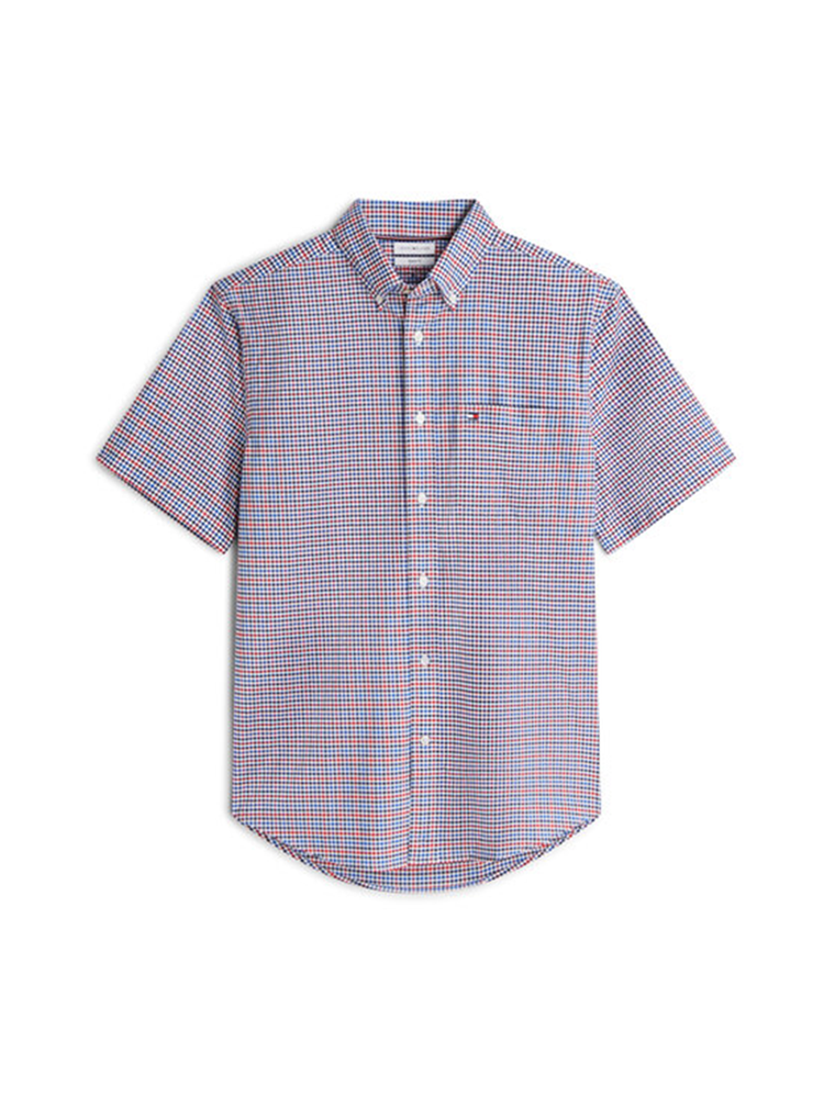 Load image into Gallery viewer, Tommy Hilfiger Mens Lightweight Short Sleeve Gingham Shirt
