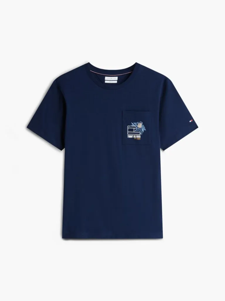 Load image into Gallery viewer, Tommy Hilfiger Mens Floral Graphic Pocket T-Shirt
