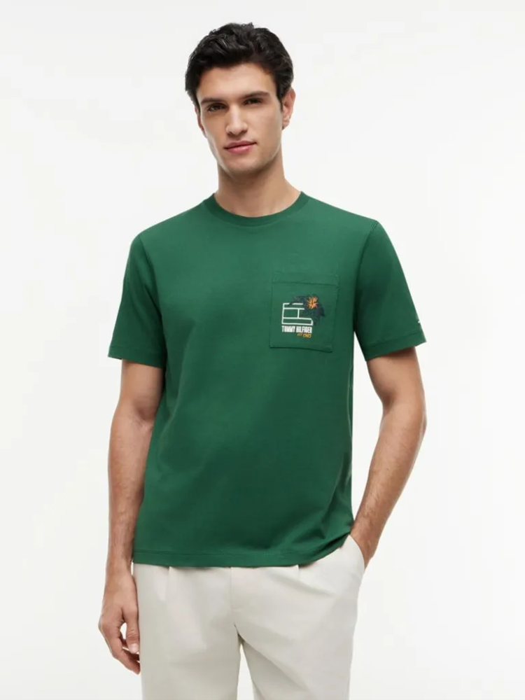 Load image into Gallery viewer, Tommy Hilfiger Mens Floral Graphic Pocket T-Shirt
