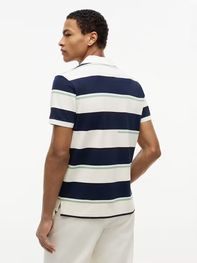 Load image into Gallery viewer, Tommy Hilfiger Mens Regular Fit Stripe Pique Polo Shirt
