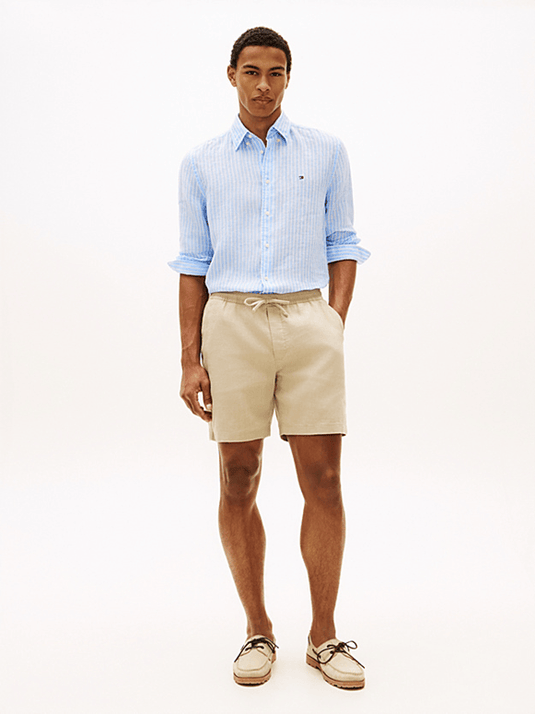 Tommy Hilfiger Mens Dover Linen Blend Shorts