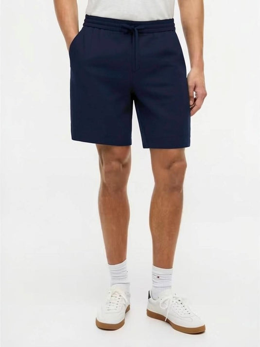 Tommy Hilfiger Mens Dover 8 Inch Linen Shorts - Navy Blue