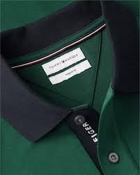 Load image into Gallery viewer, Tommy Hilfiger Mens Regular Fit Interlock Contrast Polo Shirt - Ornamental Green
