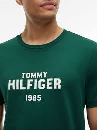 Load image into Gallery viewer, Tommy Hilfiger Mens Brand Love Stack Tee - Ornamental Green
