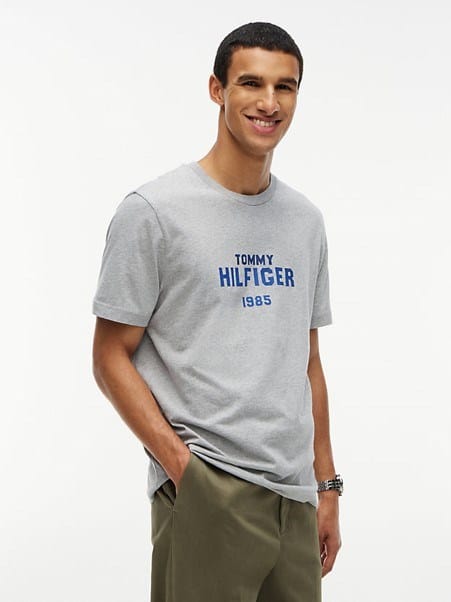 Load image into Gallery viewer, Tommy Hilfiger Mens Contrast Logo Crew Neck Jersey T-Shirt
