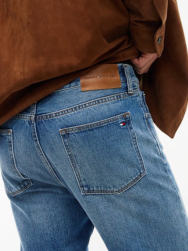 Load image into Gallery viewer, Tommy Hilfiger Mens Dover Regular Straight Faded Jeans - Brian Blue
