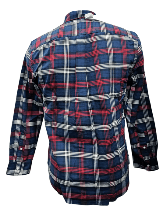 Tommy Hilfiger Mens Heritage Oxford Check Long Sleeve Open Front Shirt