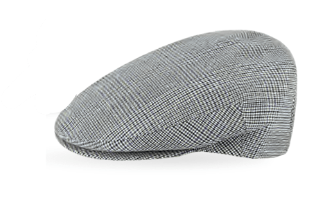 M By Flechet Italian Cotton Fine Check Cap