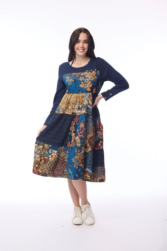Orientique Womens Maluku Dress Patch Layers