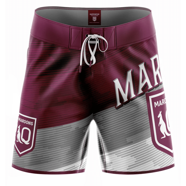 Load image into Gallery viewer, NRL Mens Maroons Barrel Board Short
