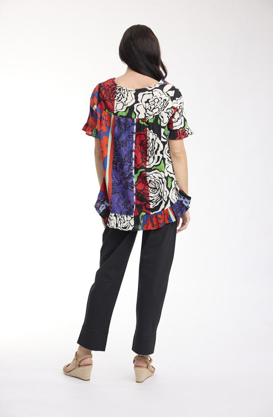 Orientique Womens Menton Top Frill