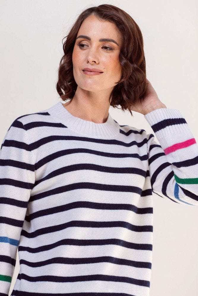 Load image into Gallery viewer, See Saw Womens 100% Merino Wool (Cashfeel) Stripe Sweater - Multi
