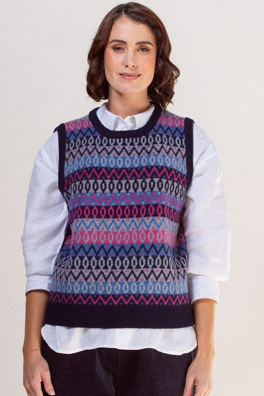 See Saw Womens 100% Merino Wool (Cashfeel) Jacquard Vest