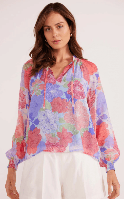 Minkpink Womens Belle Long Sleeve Blouse