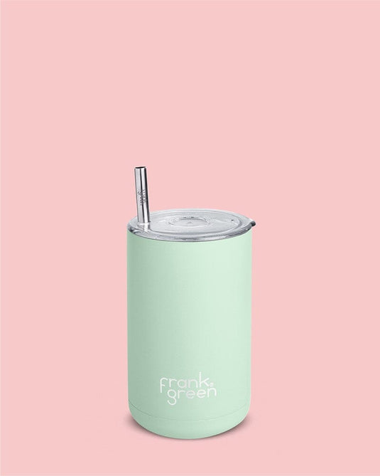 Frank Green Ceramic Reusable Iced Coffee Cup WITH Straw - Mint Gelato