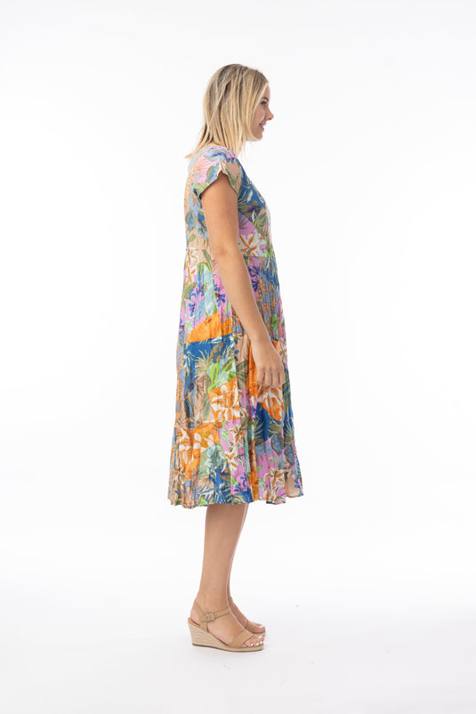Orientique Womens Miramar Dress Layers Pockets