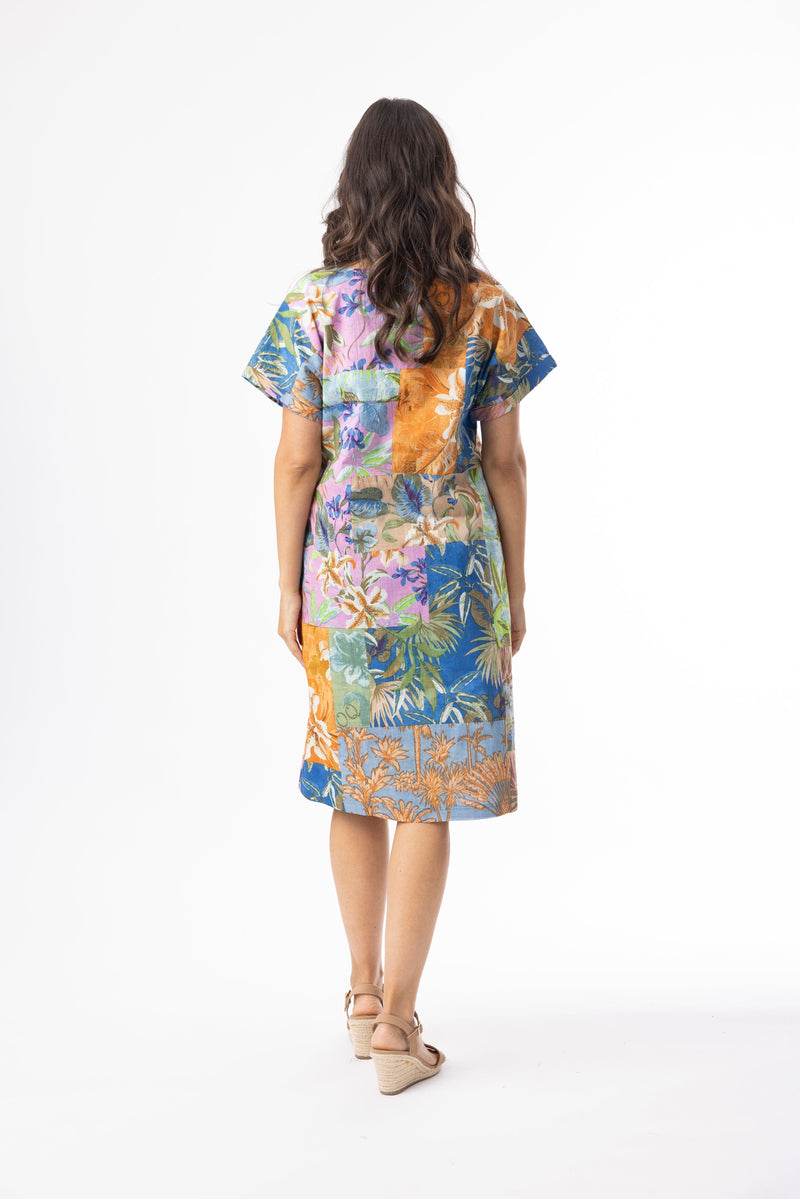 Load image into Gallery viewer, Orientique Womens Miramar Dress Reversible Short Sleeve
