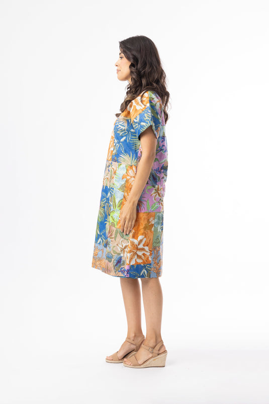 Orientique Womens Miramar Dress Reversible Short Sleeve