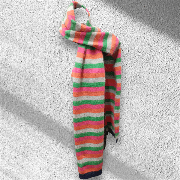 Load image into Gallery viewer, See Saw Womens Angora Blend Stripe Scarf
