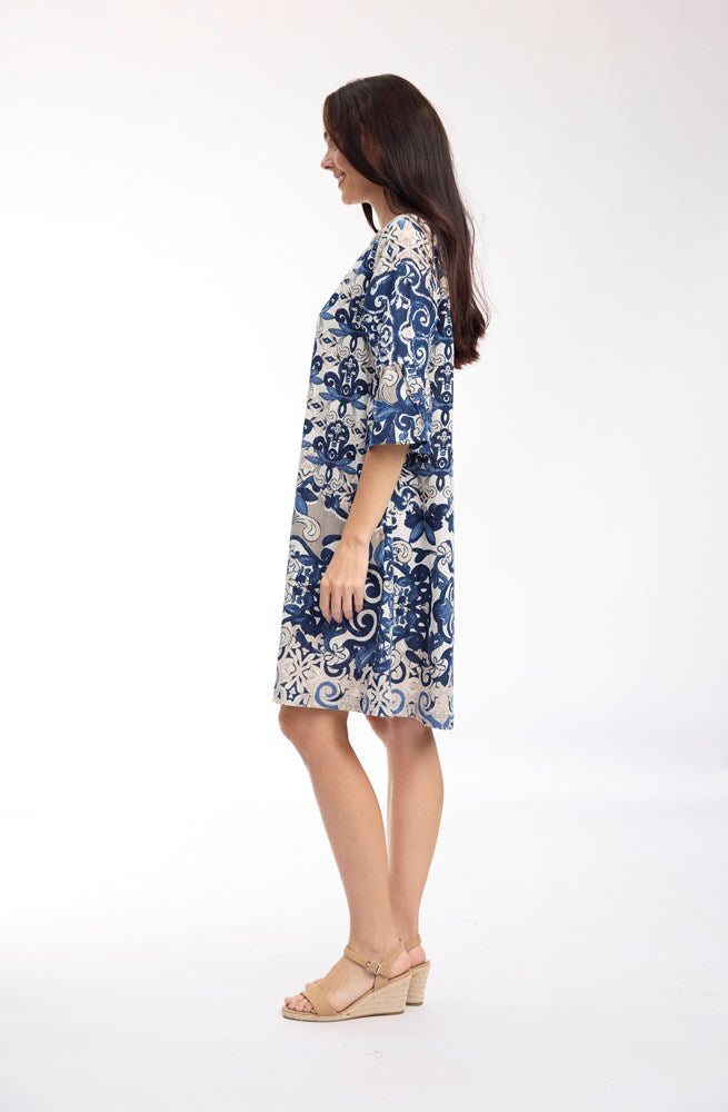 Load image into Gallery viewer, Orientique Womens Monaco Dress Contemporary Frill Sleeve

