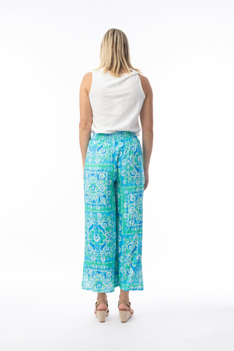 Load image into Gallery viewer, Orientique Womens Montevideo Aqua Pant
