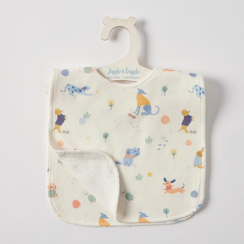 Load image into Gallery viewer, Jiggle &amp; Giggle Woof &amp; Wander Jersey Bib Set of 2
