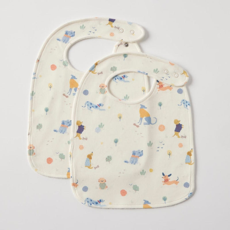 Load image into Gallery viewer, Jiggle &amp; Giggle Woof &amp; Wander Jersey Bib Set of 2
