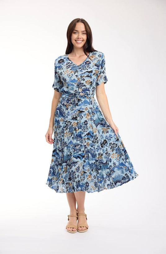 Orientique Womens Nanjing Dress Godet