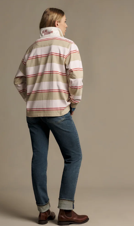 Load image into Gallery viewer, R.M. Williams Mens Narran Heritage Stripe Rugby Jerseys
