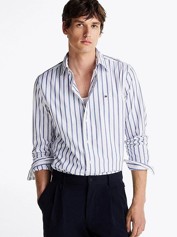 Load image into Gallery viewer, Tommy Hilfiger Mens Flex Poplin Nautical Shirt
