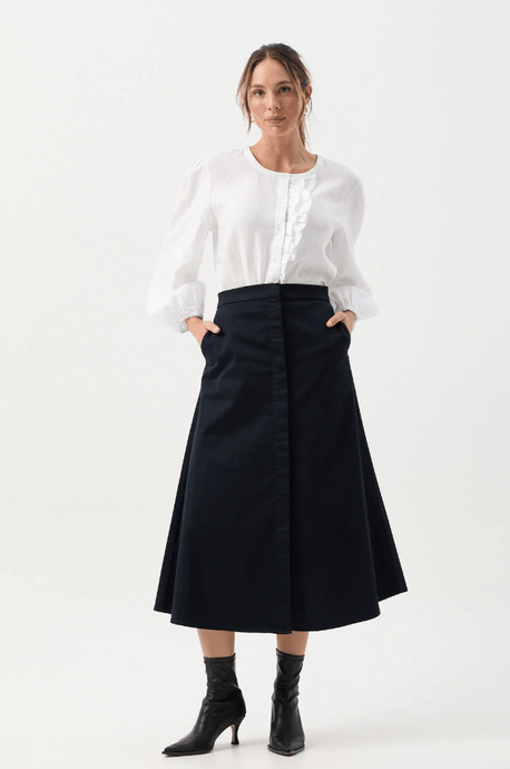 Goondiwindi Cotton Womens A-Line Button Through Skirt