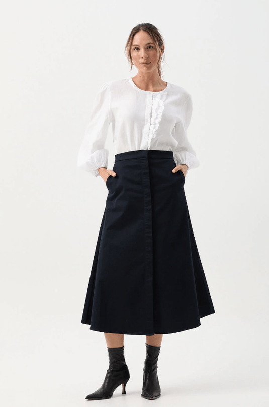 Goondiwindi Cotton Womens A-Line Button Through Skirt