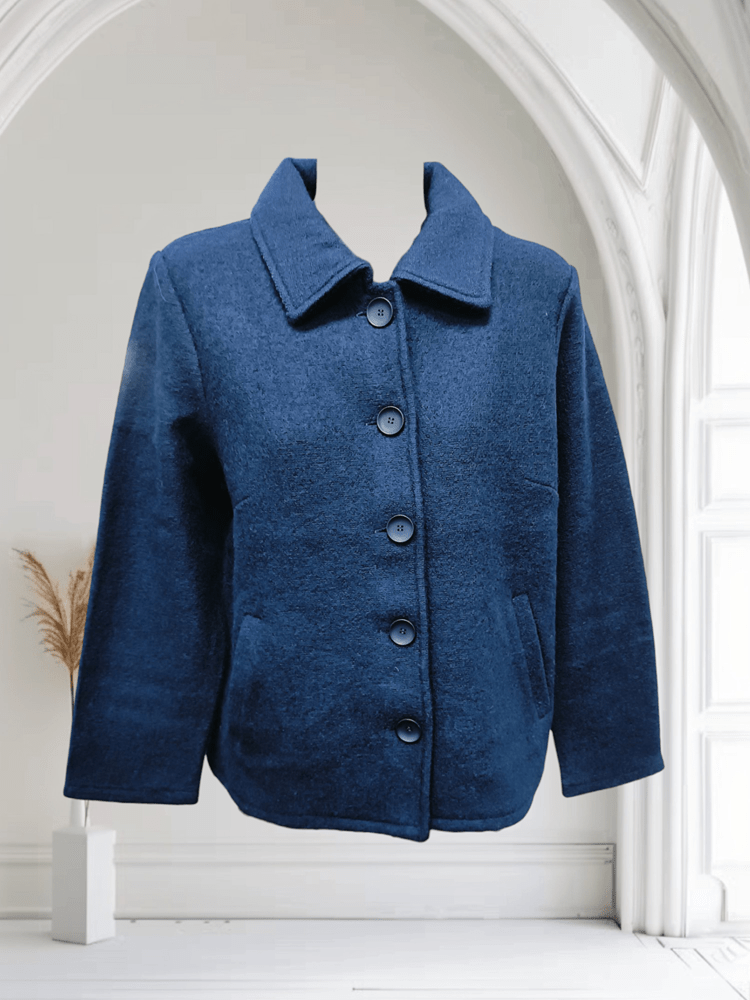 Load image into Gallery viewer, See Saw Womens 100% Boiled Wool Collared Jacket
